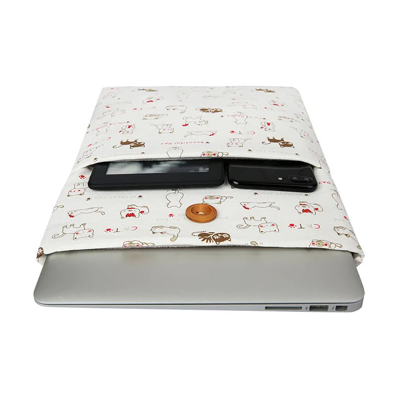 Nworld New Cotton Cloth Laptop Bag Cover for Macbook Air Pro 13.3