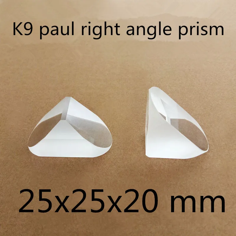 

2pcs 25x25x20mm 25*25*20mm Right Angle K9 Triangular paul Prism Lens
