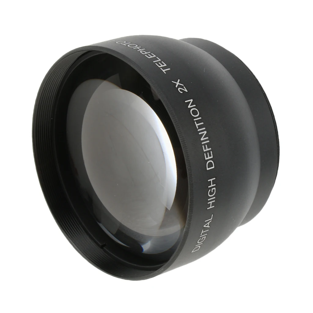 52mm 2x 2.0X Magnification Tele Telephoto Lens For Canon Nikon Sony DSLR Camera