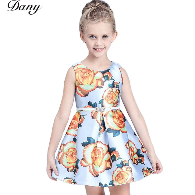 Caliente 2016 Sin Mangas Vestidos Flores Para Las Niñas de 4 5 6 7 8 9 10 11 12 años edad de la dama Honor Vestido de Fiesta Para Los Niños Adolescentes _ - AliExpress Mobile