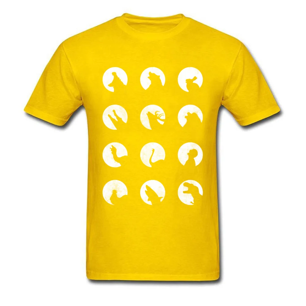 Wolfs Night Off Hip Hop Short Sleeve Printed T-shirts Pure Cotton O-Neck Men Tees Personalized T Shirt Summer Autumn Wolfs Night Off yellow