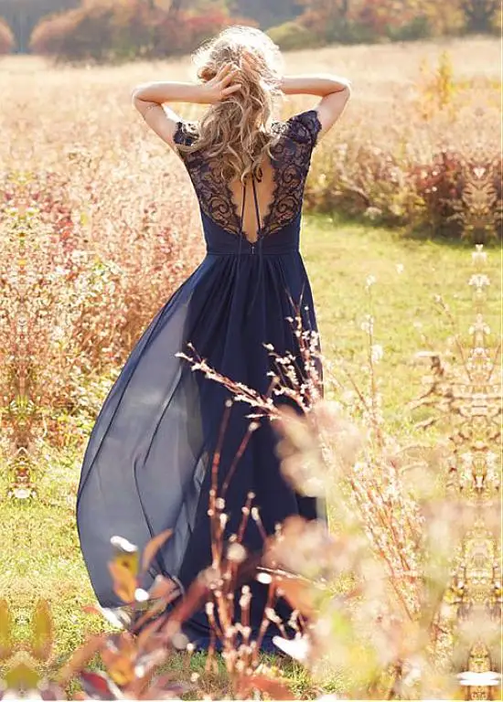 navy blue rustic bridesmaid dresses