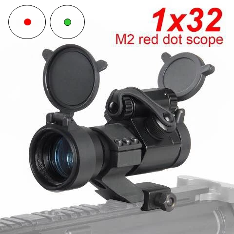 

Hunting Riflescopes 1X32mm M2 Sighting Telescope Laser Gun Sight with Reflex Red /Green Dot
