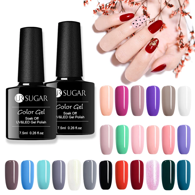 

UR SUGAR Gel Nail Polish Soak Off Nail Art Led Nail Gel Varnish Semi Permanent UV Nail Polish Lacquer 60 Colors Gel