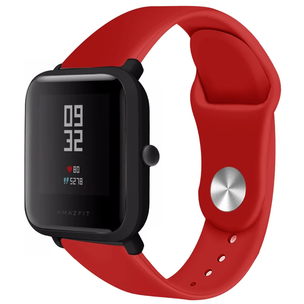 Силиконовый мягкий ремешок для Xiaomi Huami Amazfit Bip BIT Lite, Молодежные умные часы, носимый браслет, ремешок для часов Amazfit 20 мм