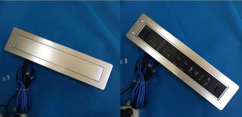Electrical Motorized Pop Up Flip Socket USB Phone Tablet Charger Network Audio HDMI VGA Multiple Use | Электроника