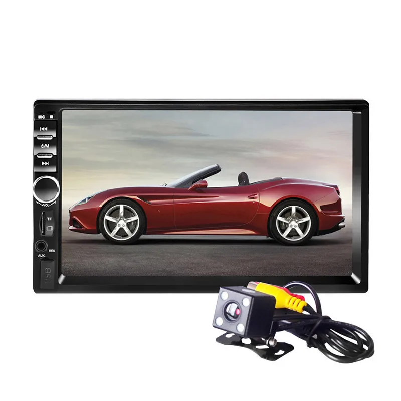 

7018B Universal 7 Inch 2 DIN Car Audio Stereo Player Touch Screen Car Video MP5 Player Support Bluetooth TF SD MMC USB FM Radio