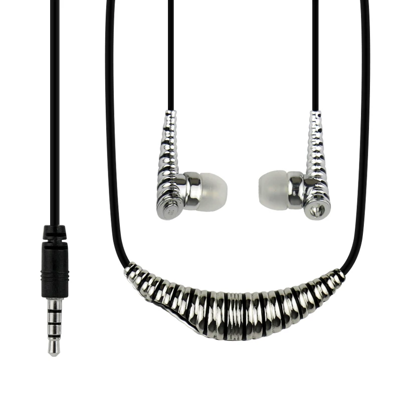 

New Tamesdo Women Girls Fashion Wearable Necklace Earphone 3.5mm Wired In Ear Headset earphones With Mic For Android IOS Phones