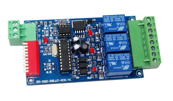 

3CH LED dmx512 Controller board,3CH DMX 512 RELAY OUTPUT ,LED DMX512 Decoder,Relay Switch Controller