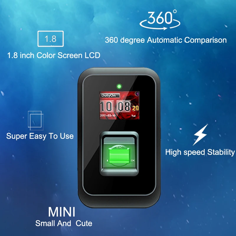 Eesye Biometric Fingerprint Time Attendance System Time Clock Time Attendance System Office Employees Digital Reader Machine    