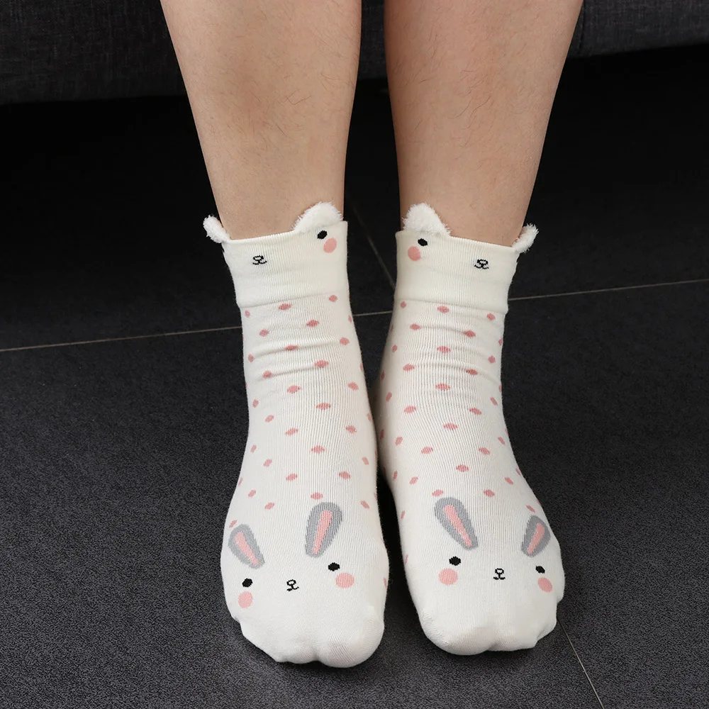 Cute 3D Cartoon Animal Zoo Women Socks Ladies Girls Cotton Warm Soft Sox