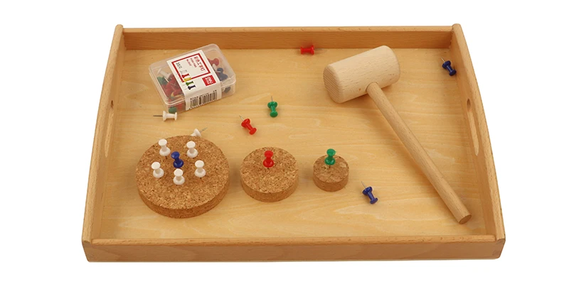 Материалы по системе Монтессори молотки работа повседневная жизнь детская игрушка Обучающие приспособления лоток дети игрушечный молоток мини инструменты