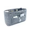 Makeup Storage Organizer,Felt Cloth Insert Cosmetic Bag Multi-pockets Fits in Handbag Cosmetic Toiletry Bag for Travel Organizer 1