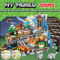 Мой Мир механизм пещера здания Конструкторы Совместимость LegoING Minecrafted Aminal Alex фигурки героев кирпич игрушечные лошадки для детей
