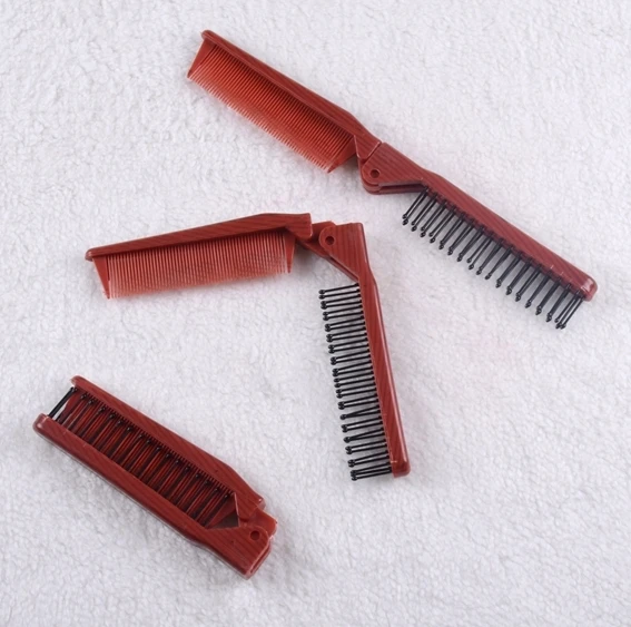 Essential travel folding hair brush and comb together hairbrush cepillo