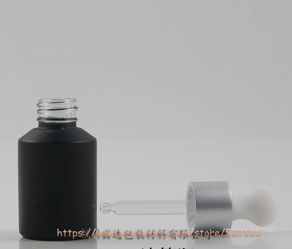 30 мл черный матовый (окрашенные) стекло бутылка с капельницей крышкой, капельница эфирные масла бутылки, professional косметический контейнер