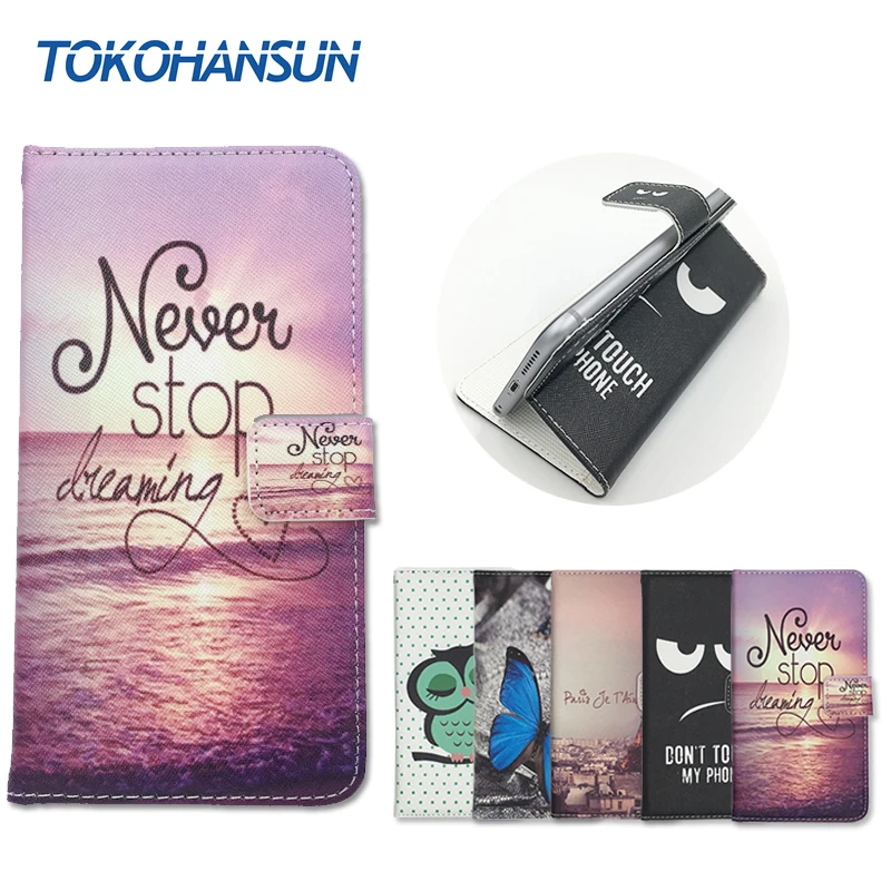 For Gigabyte GSmart Akta A4 Case Skin Luxury Flip Wallet Cover Pouch PU Leather Cartoon Painting