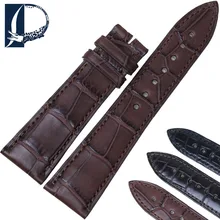 Pesno Men Watchband Black Brown Dark Brown Alligator Leather Watch Strap Suitable for Blancpain VILLERET Watch Band