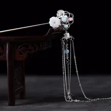 3 дизайна Очаровательные золотые/серебряные хрустальные цветочные палочки для волос китайские традиционные длинные металлические кисточки ручной работы ювелирные аксессуары для волос