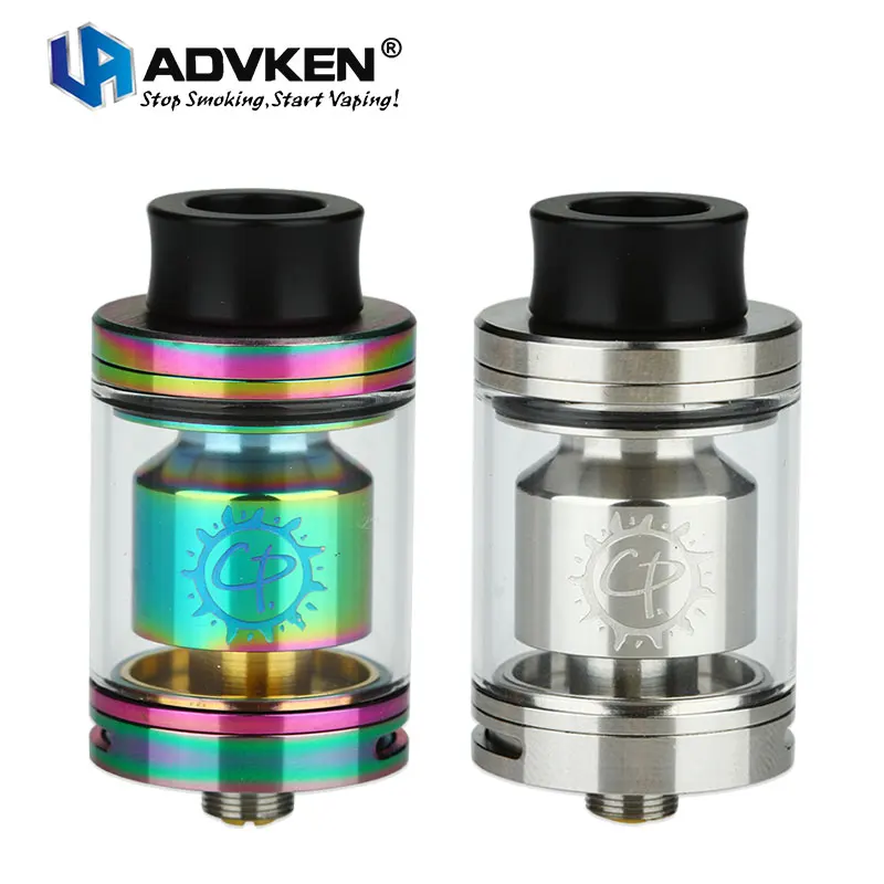 

Original Advken CP RTA Tank 2.5ml with 810 Drip Tip Electronic Cig ADVKEN CP Atomizer Single Coil RTA Top Filling AFC System