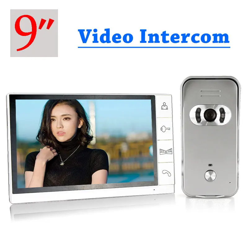 

SMTKEY 9inch video door phone intercom system 700tvl day night color camera video doorphone set system