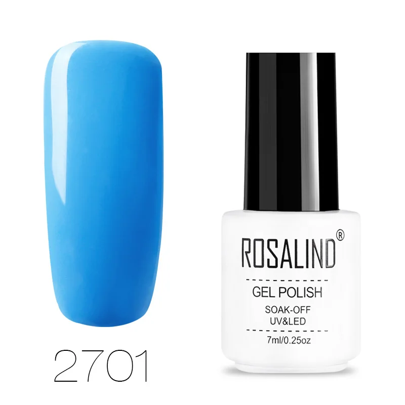 ROSALIND набор гель-лаков для ногтей для маникюра чистый цвет УФ-гель Hybird лаки для ногтей искусство Белый полуперманентный Soak Off Top Primer - Цвет: 2701