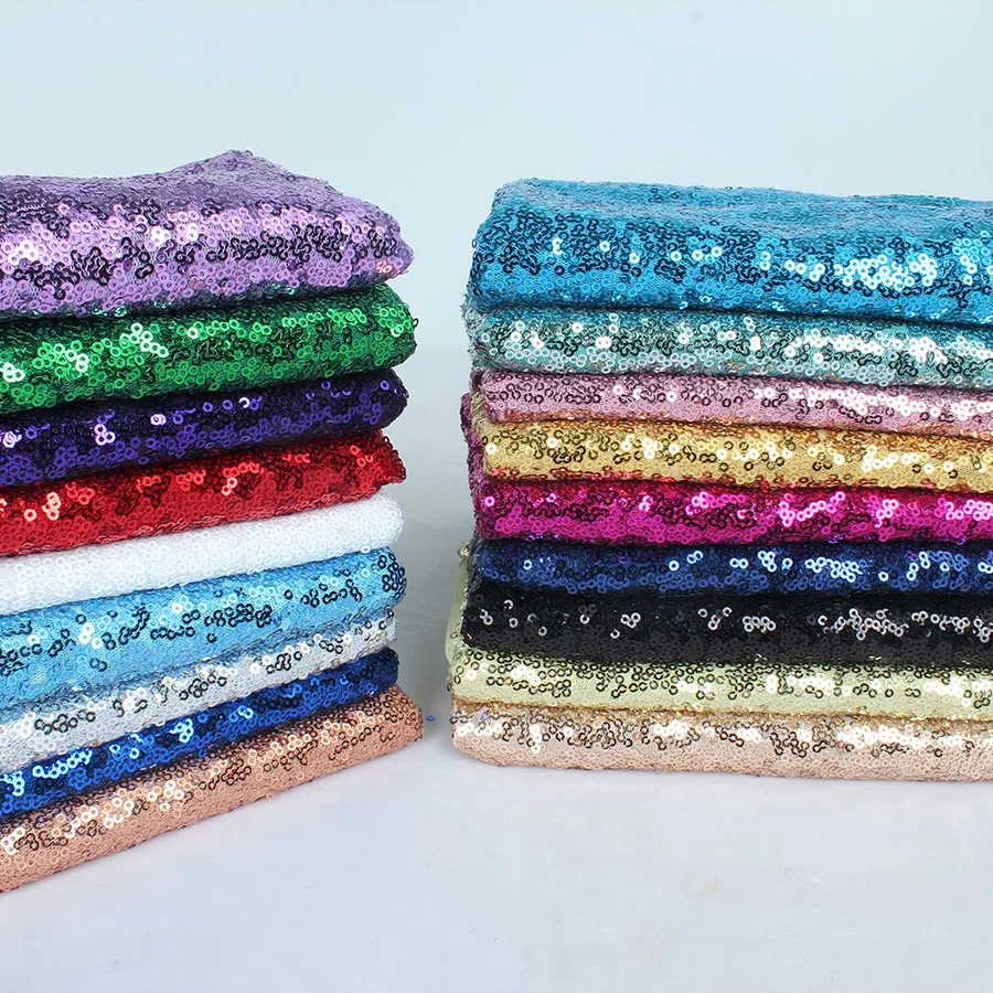 

1 yarda brillante tela bordada con lentejuelas Material oro plata tela brillante para hacer ropa fiesta mesa de eventos cubre Decoración