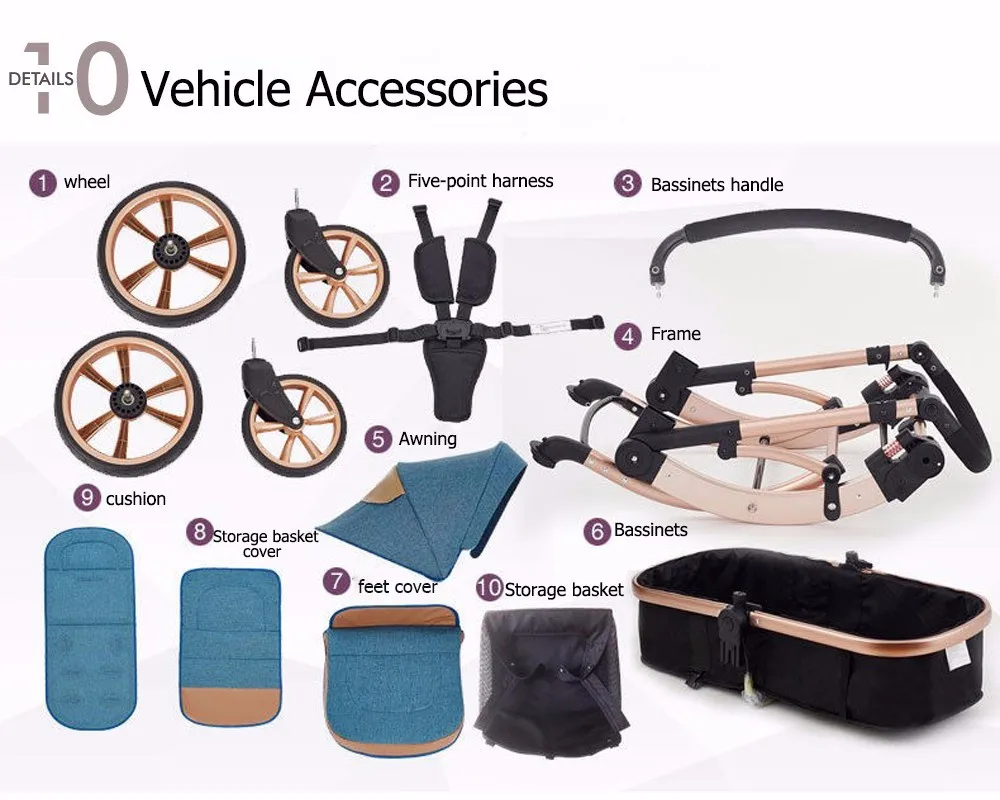 Carrinhos de Bebê Carrinho de Bebê Leve e Portátil de Alta Carrinho de Viagem Carro de Quatro Belecoo Presente Estoque Paisagem Passeio Temporada 22 Cheap stroller portable