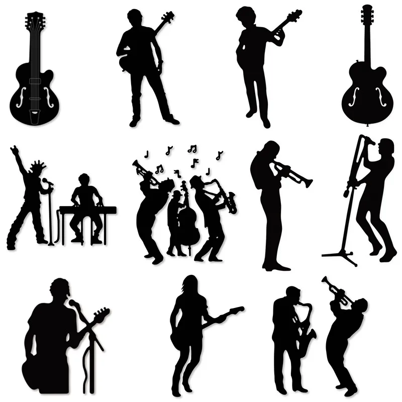 

11styles Music Concert Cut Dies Scrapbooking Steel Cutting Dies Stencils Embossing DIY Card Photo Album Template Metal Craft
