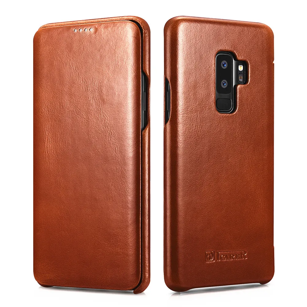 Original Brand ICARER Genuine Leather Case For Samsung Galaxy S9 S9
