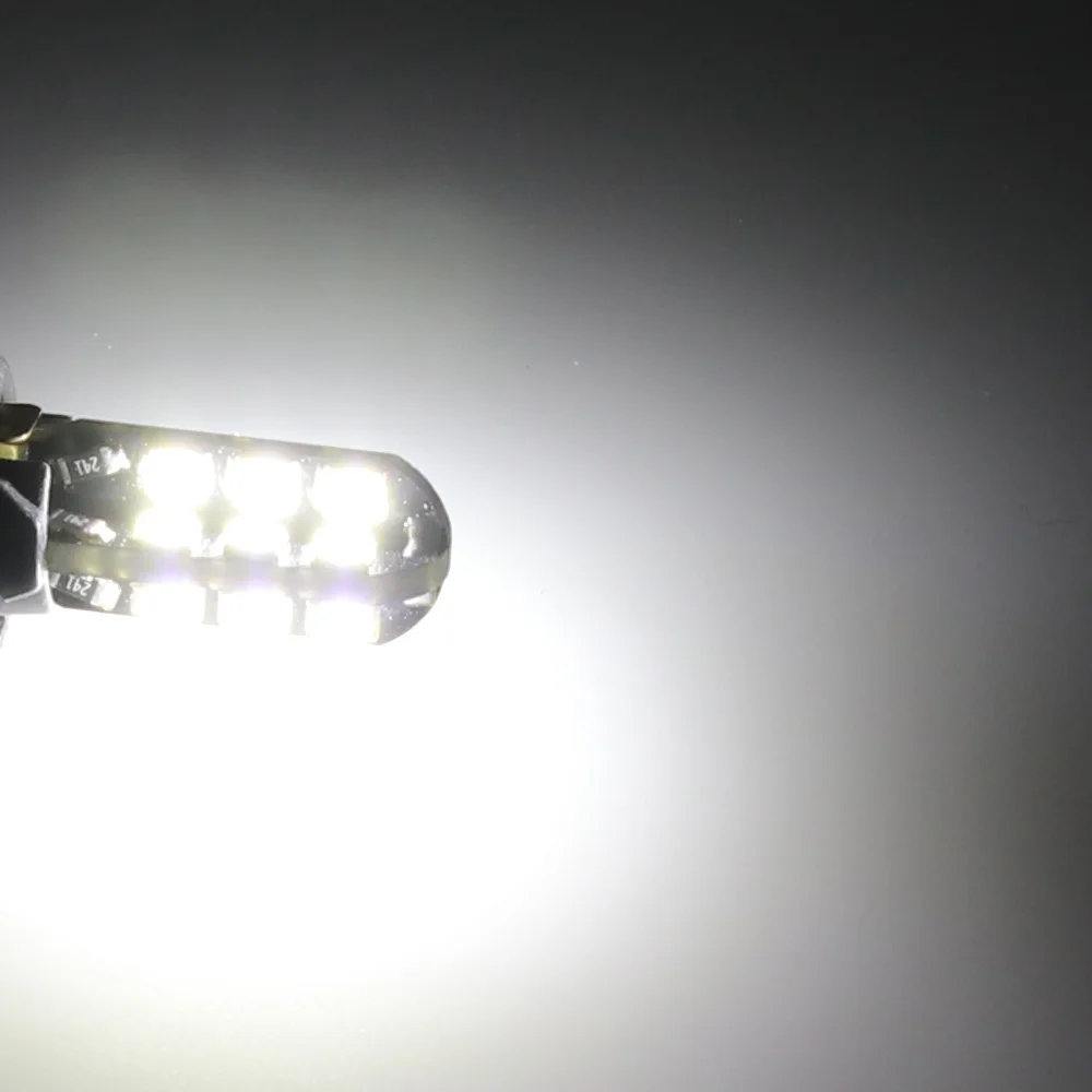 10 шт./лот T10 194 168 2835 24SMD с CAN BUS работающего на постоянном токе 12 В 24 Led теплый белый