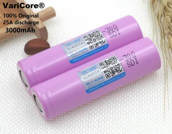 

2 pcs. varicore Original Brand New for inr18650 30q Rechargeable3000 mAh lithium battery inr18650 running rechargeable