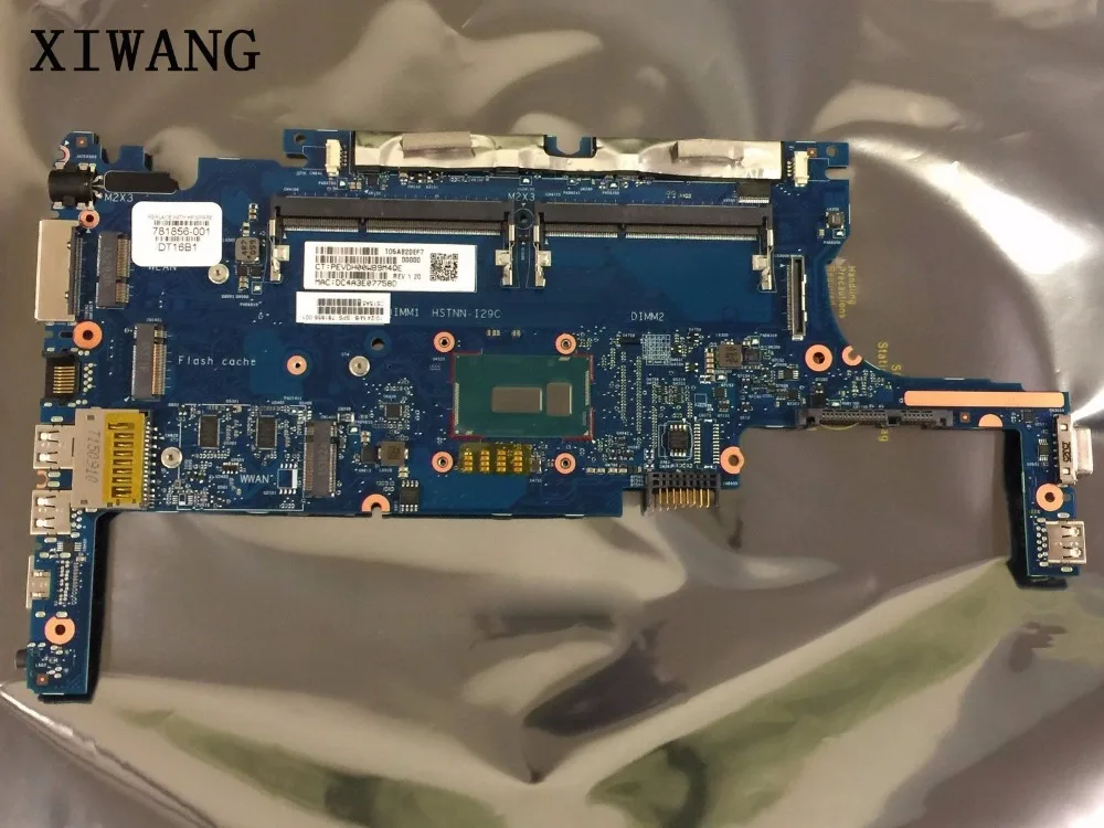 

781856-501 free shipping for HP EliteBook 820 G2 820-G2 Motherboard I5-5300U CPU 781856-001 6050A2635701 100% test good