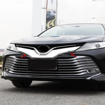 

Car Accessories Outer Front Central Grill Grille Cover Molding Trim ABS 1pcs For Toyota Camry XV70 2018 Car-styling