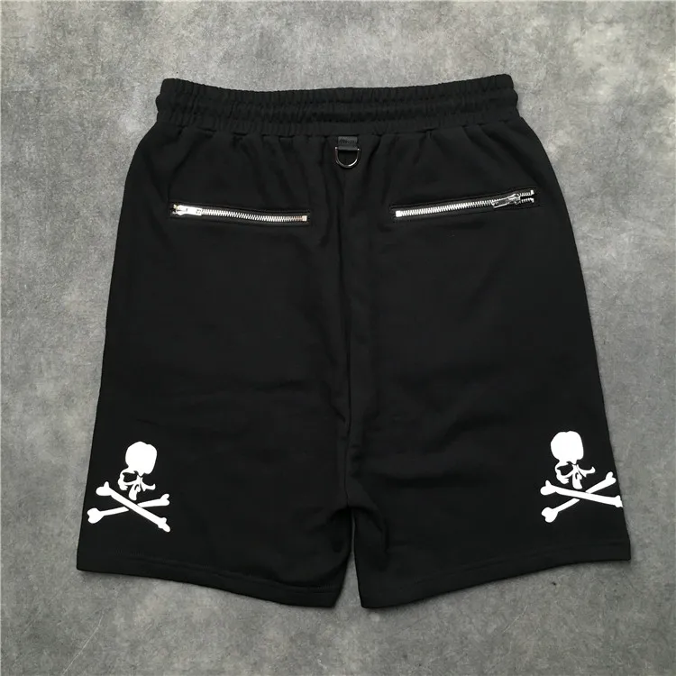 

High New luxury Novelty Men Comfortable Skull Bone Mastaermind Classic monster Skateboard Street Cotton Casual Shorts #AC02