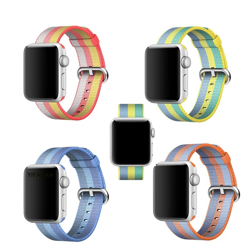 

series 4/3/2/1 sport loop strap for apple watch Nylon Band wristband 38mm/42mm/40mm/44mm bracelet For iwatch belt