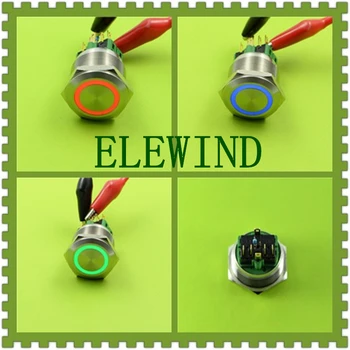 

ELEWIND 25mm RGB Three LED color Momentary push button switch(PM251F-11E/RGB/12V/S 4pins for led)