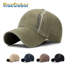 RoxCober винтажная промытая хлопковая кепка бейсбольная солнцезащитная Кепка Snapback шапка для гольфа облегающая Кепка s головные уборы для мужчин и женщин