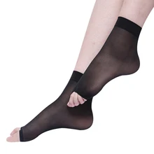 Новые тонкие бархатные носки с открытыми пальцами носки прозрачные(5 пар/лот) 8