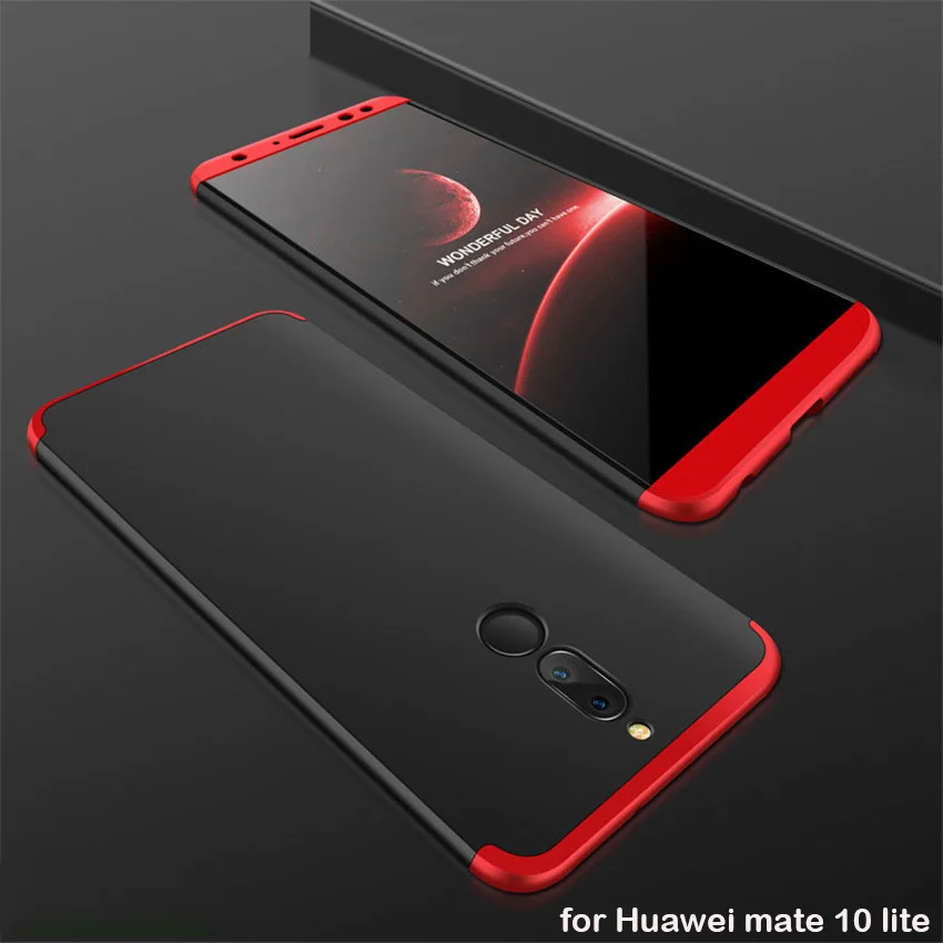 

WeeYRN 360 Full Hard Case Cover For Huawei Mate 10 lite Funda Phone Case Luxury Plastic Protective Cover For Huawei Mate 10 lite