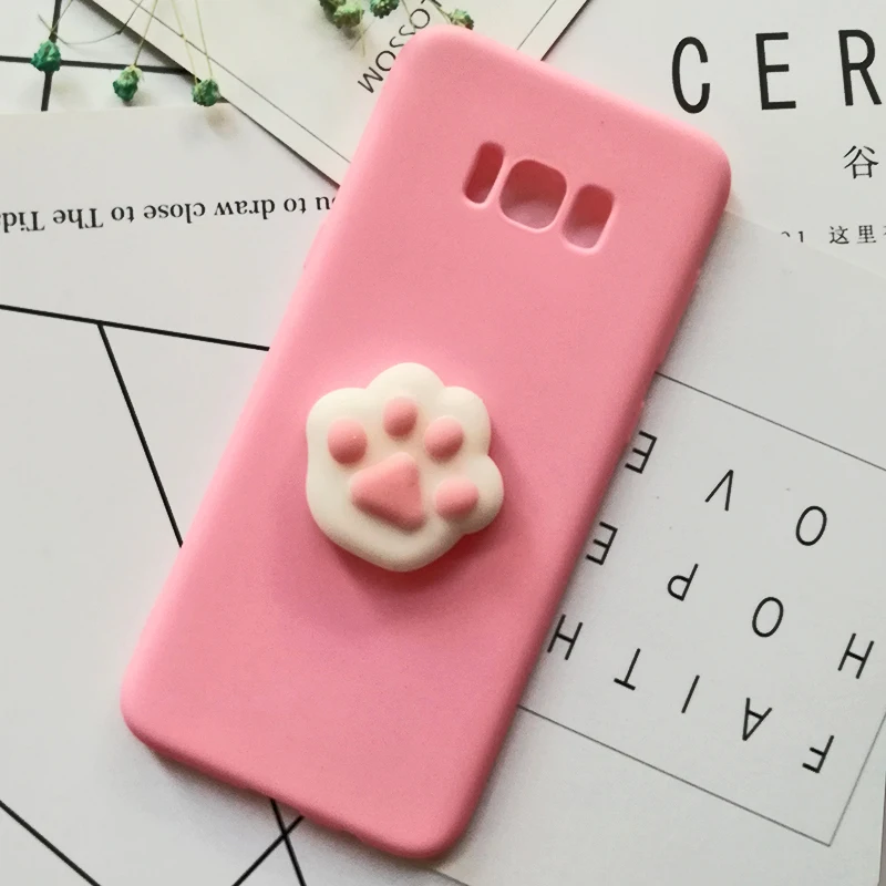 3d Squishy Cat Silicon TPU Soft Cases For Samsung Galaxy S8 S9 plus S7 S6 J3 J5 J7 2017 j510 J710 j310 A6 Candy Back phone Cover (37)