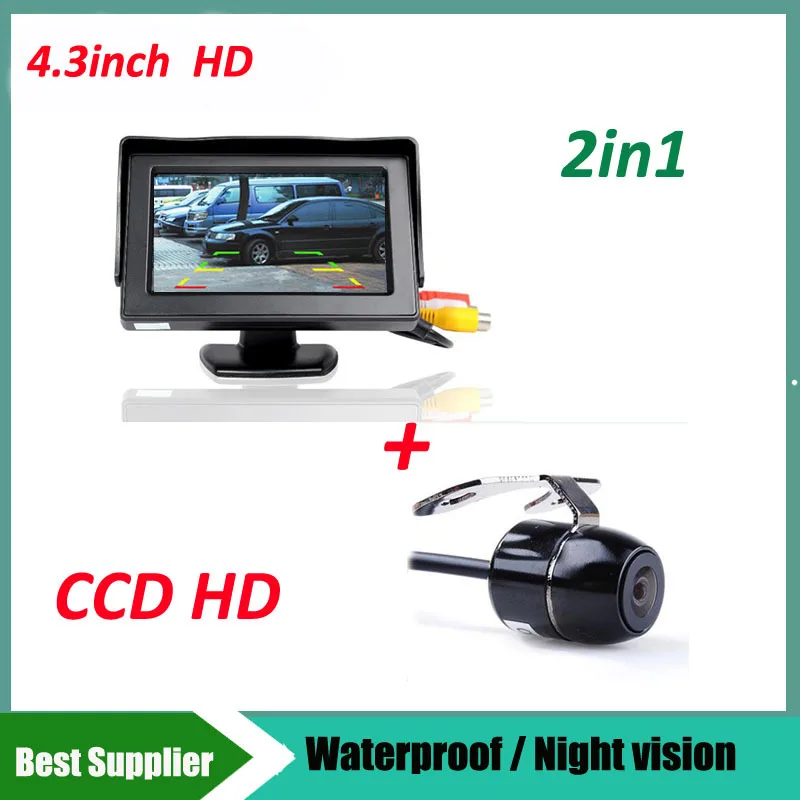 

Auto Parking Assistance Night Vision Car CCD Rear View Camera With 4.3 inch Color LCD Car Video Foldable Monitor Camera