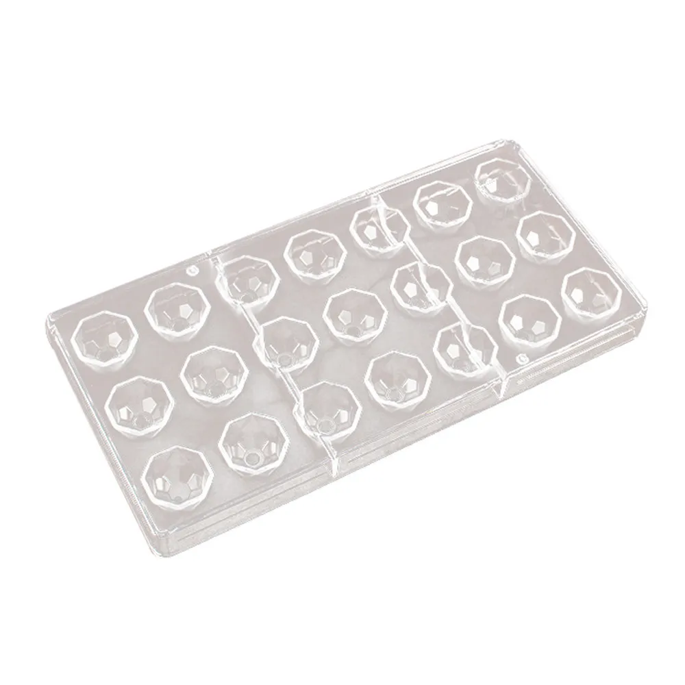 

2017 New Creative Clear Hard Chocolate Maker Polycarbonate PC DIY 21 Diamond Candy Mold Mould ice cubes small cake shape baking