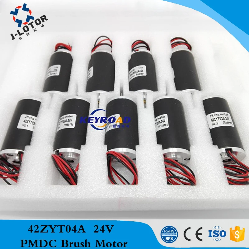 42ZYT04A 0.85A~ 2.85A 12v 24v 48v стабильная скорость и низкий уровень шума, постоянный магнит щетки постоянного тока Электродвигатель с 70 нм 3350 об/мин