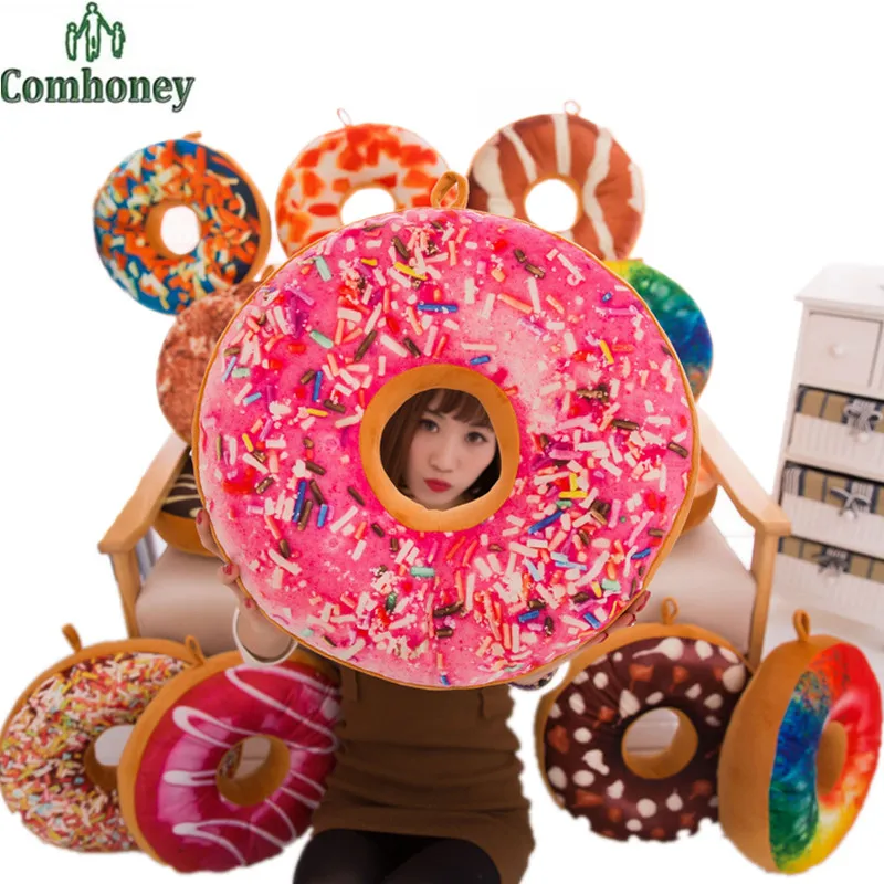 Travel Pillow PP Cotton Doughnut Shaped Ring Plush Soft Novelty Style