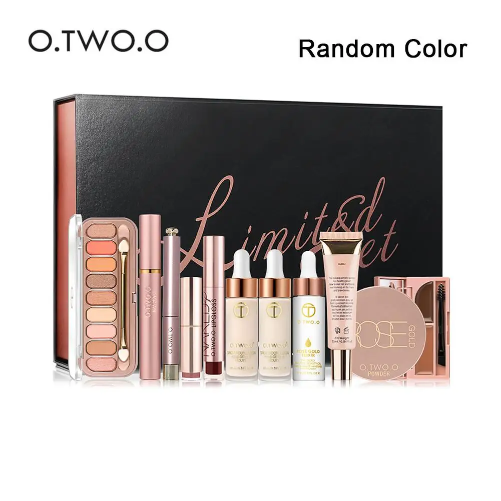 

O.TWO.O 20 Pieces Per Set Makeup Kit with Lipstick Lipliner Liquid Highlighter Moisturizing Essential Oil Cosmetic Beauty Set