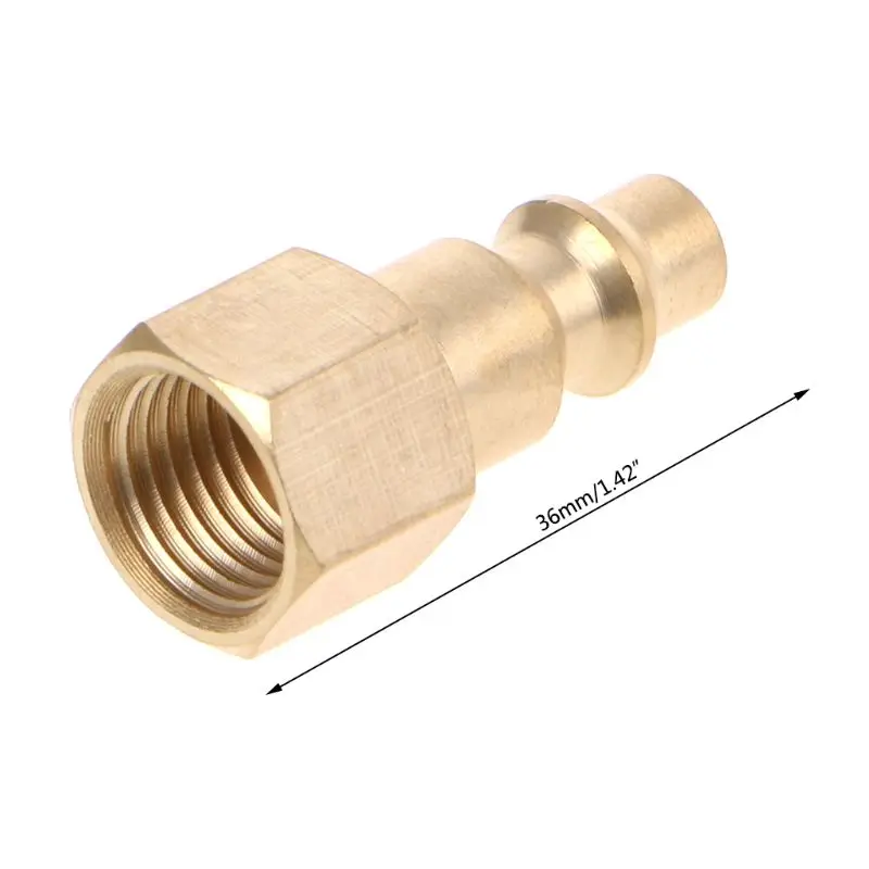 Solid Brass 1/4" NPT Quick Connector Air Hose Fittings Air Compressor Coupler Plug