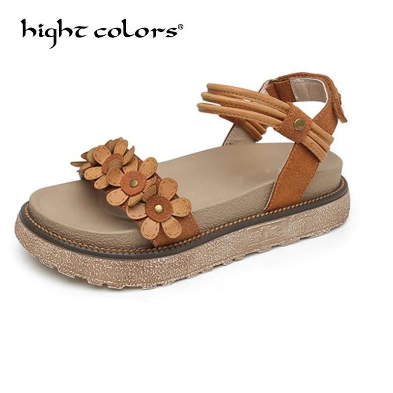 

Thick Soled Sandals Female Summer 2019 New Students Flat Platform Sandals All-Match Muffin Leisure Korean Tide Women Sandals