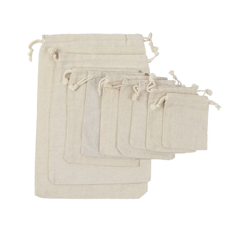 ETya хлопчатобумажная ткань, мешок со шнурком мешок Для женщин Путешествия посылка мешок косметический стирка ткани мешок монет
