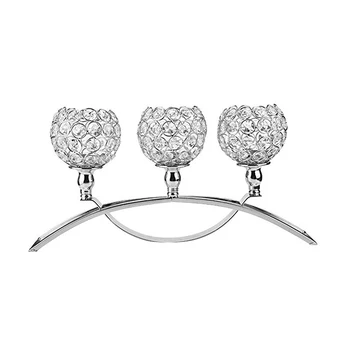 

Crystal Candle Holder Wedding Mother's Day Table Centerpiece Candelabra Tealight Candlestick Stand Home Decoration Candelabrum